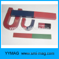 Red/green teaching Alnico magnet bar has S N